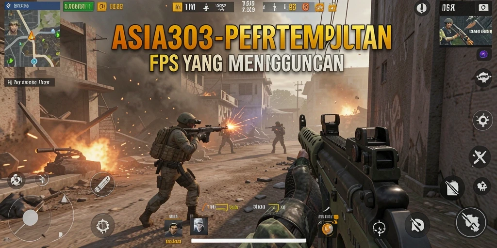 Screenshot utama ASIA303 menunjukkan aksi tembak-menembak yang mendebarkan.