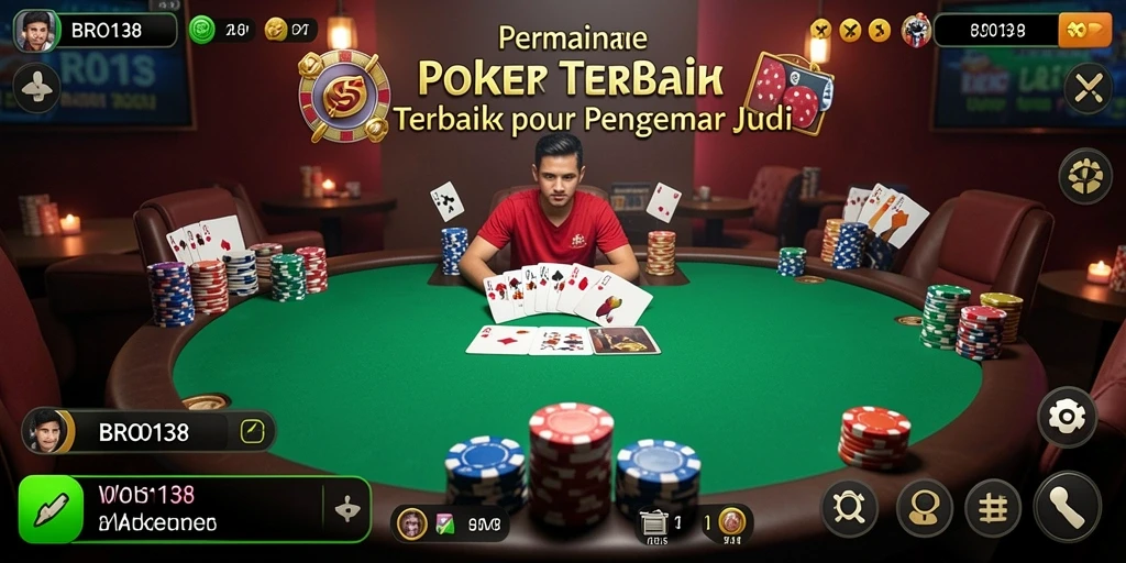 Gameplay seru BRO138 menampilkan pertarungan poker penuh strategi.