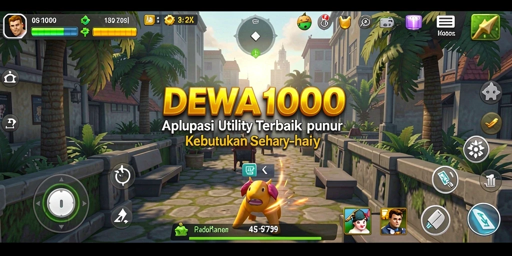 Tampilan utama DEWA1000 dengan berbagai fitur Utility untuk efisiensi sehari-hari.