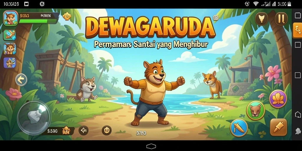 Tampilan gameplay seru dan penuh warna dari DEWAGARUDA.