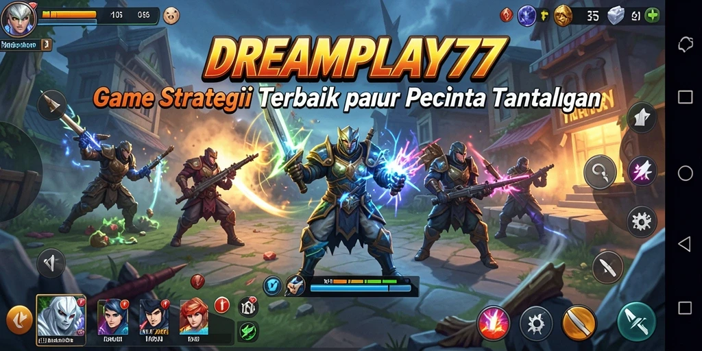 Tampilan gameplay strategis yang menantang dan seru di DREAMPLAY77.