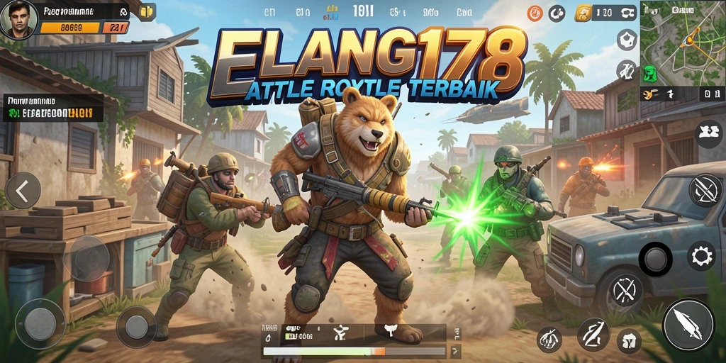 Gameplay ELANG178 yang intens dan seru dalam pertempuran Battle Royale.