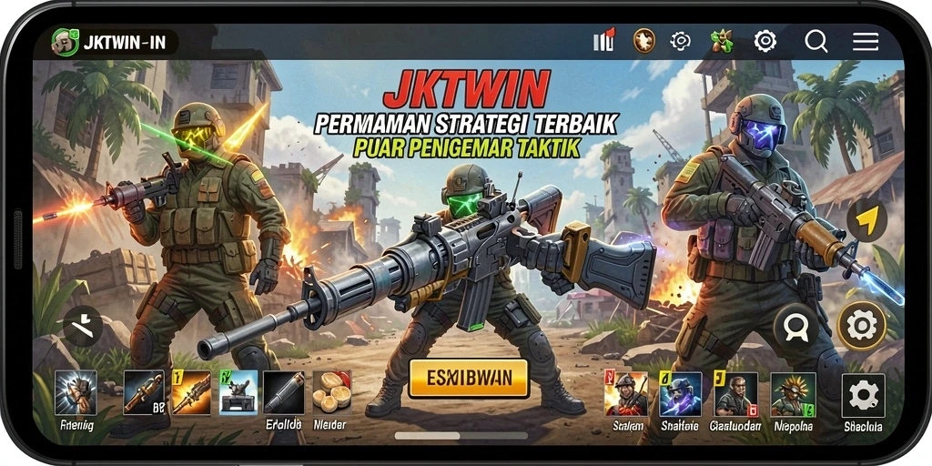 Screenshot dari gameplay JKTWIN menampilkan aksi strategi yang mendebarkan.