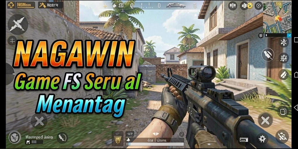 Screenshot menampilkan aksi seru gameplay FPS di NAGAWIN.