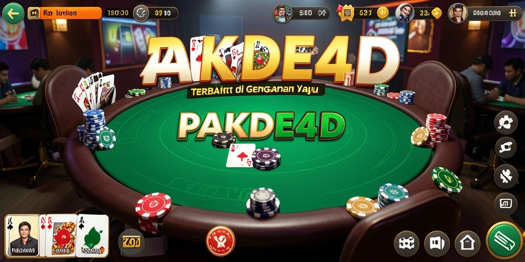Screenshot gameplay PAKDE4D yang menunjukkan aksi Poker seru.
