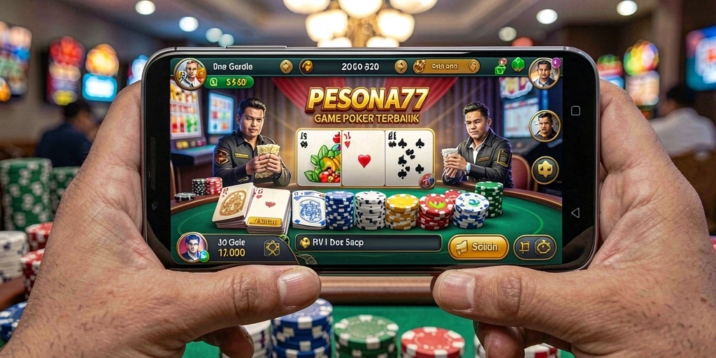 Tampilan gameplay seru dari PESONA77 saat bermain Poker.