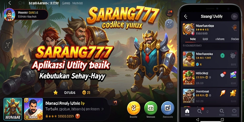 Tampilan aplikasi SARANG777 yang sederhana dan fungsional