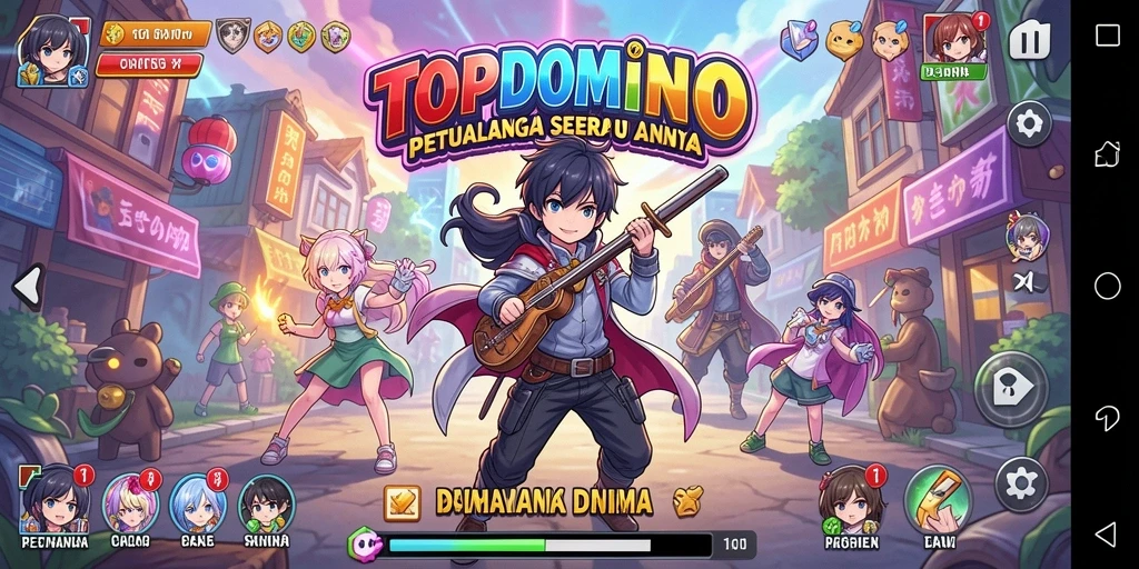 Gameplay menakjubkan dalam <strong>TOPDOMINO</strong> yang penuh dengan aksi anime.