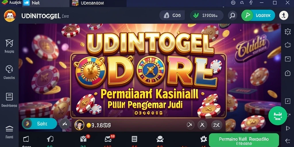 Tampilan gameplay seru UDINTOGEL dengan fitur kasino menarik.