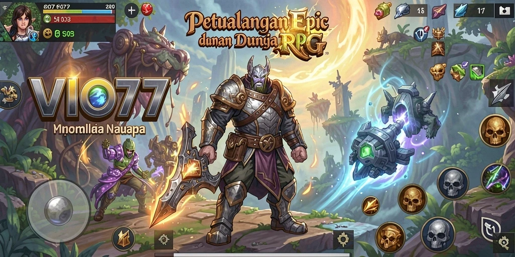 Tampilan menarik game RPG VIO77 menunjukkan petualangan epik.