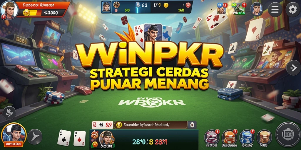 Tangkapan layar gameplay WINPKR menampilkan aksi strategi yang mendebarkan.